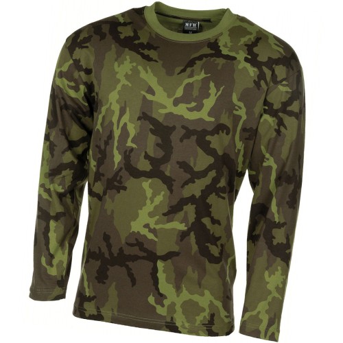 MFH US shirt, long sleeve, M 95 CZ camouflage, cotton